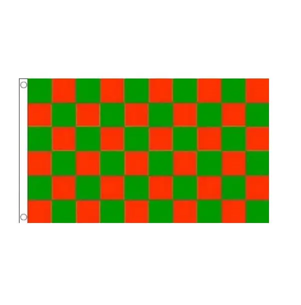 Red and Green Race Checkered Flag Indoor Outdoor Party Home Decorations Banner
