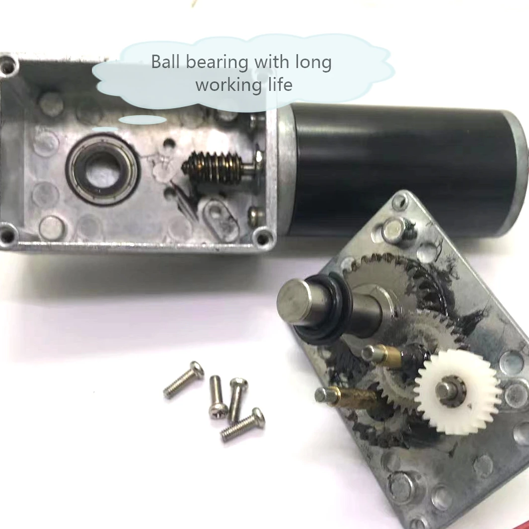 12v 24v 300rpm self locking Strong Magnetic Dc Worm Square Gear reducer Motor with self-lock for tank model