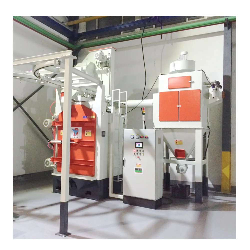 YXD-10/12 Double Hook Type Wheel Rims Shot Blasting Machine/ Sand Blasting Machine