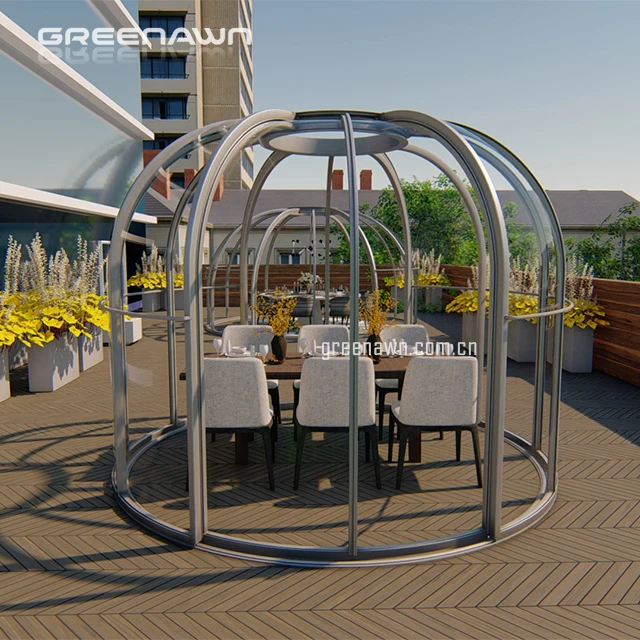 Transparent 2 To 3 People Use 2.5M X 2.3M Indoor Outdoor Restaurant Dome House For