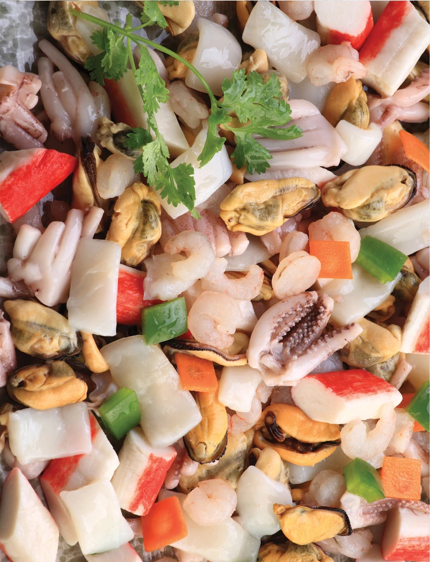 China Factory Good Quality High Quality Custom Frozen Seafood Mix For Sale Crab stick and octopus