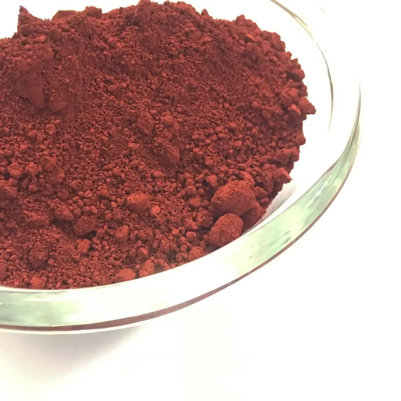 Silicone coated iron oxide make cosmetics skin feeling better