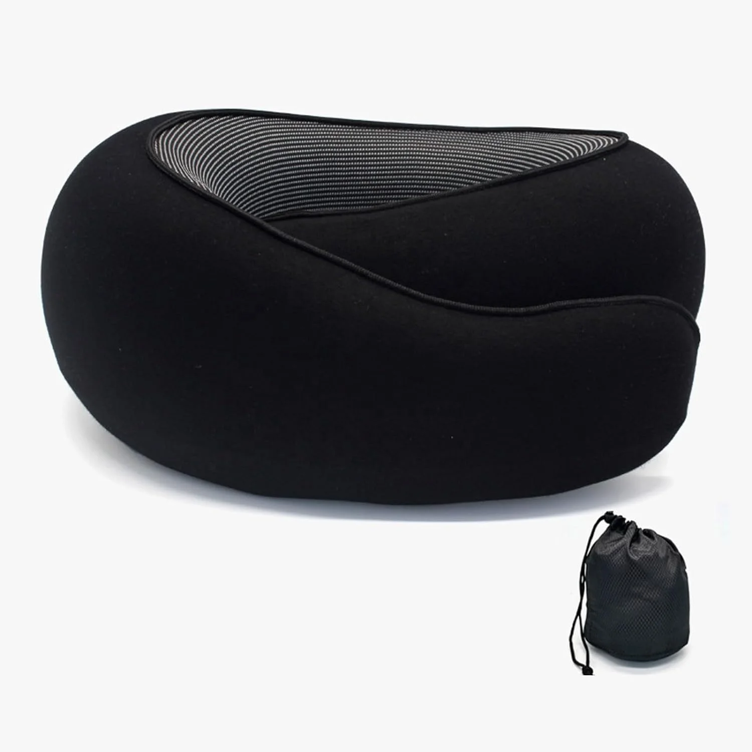 JYM Cross-border wholesale 2024 new design cotton sleeve slow rebound memory sponge neck pillow easy to carry storage bag