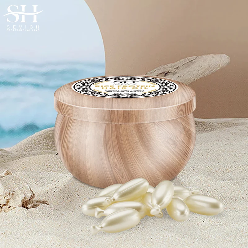 100% Natural Castor Hair Oil Keratin Treatment Capsules Hair Serum Capsules