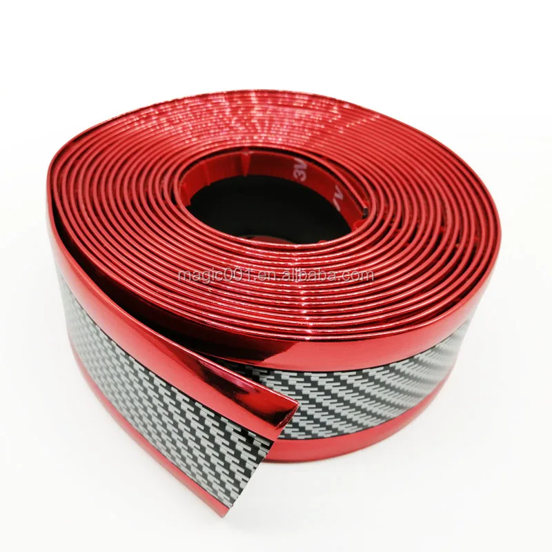 Universal Self-Adhesive Flexible Car Sticker Door Entry Guards Carbon Fibre Car Door Sill Guards Protector