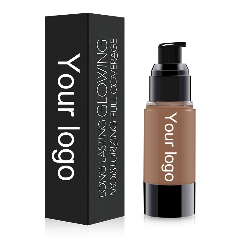 Private Label Factory Supply Makeup Cosmetic Liquid Foundation Oil-control Face Cover Concealer Long Lasting Drop Foundation