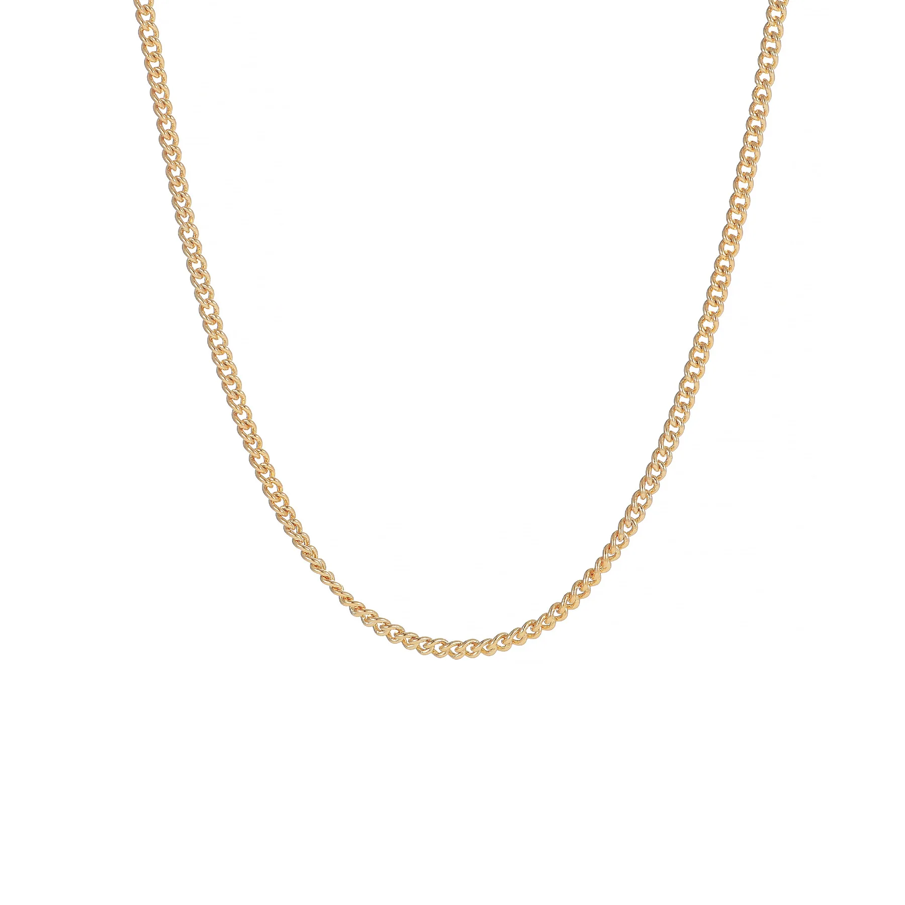 New Women Female Copper Color Zircon Cartoon Princess Pendant Necklace Fashion Mermaid Real Gold Plated Cuban Chain Necklace