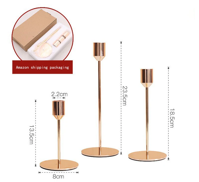 lot modern silver taper and tealight centre piece metal tea light rose gold votive low light up candle holders silver set round
