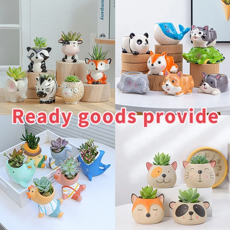 Custom logo human shaped flowerpot garden decoration body craft ceramic flower pots for mini plant