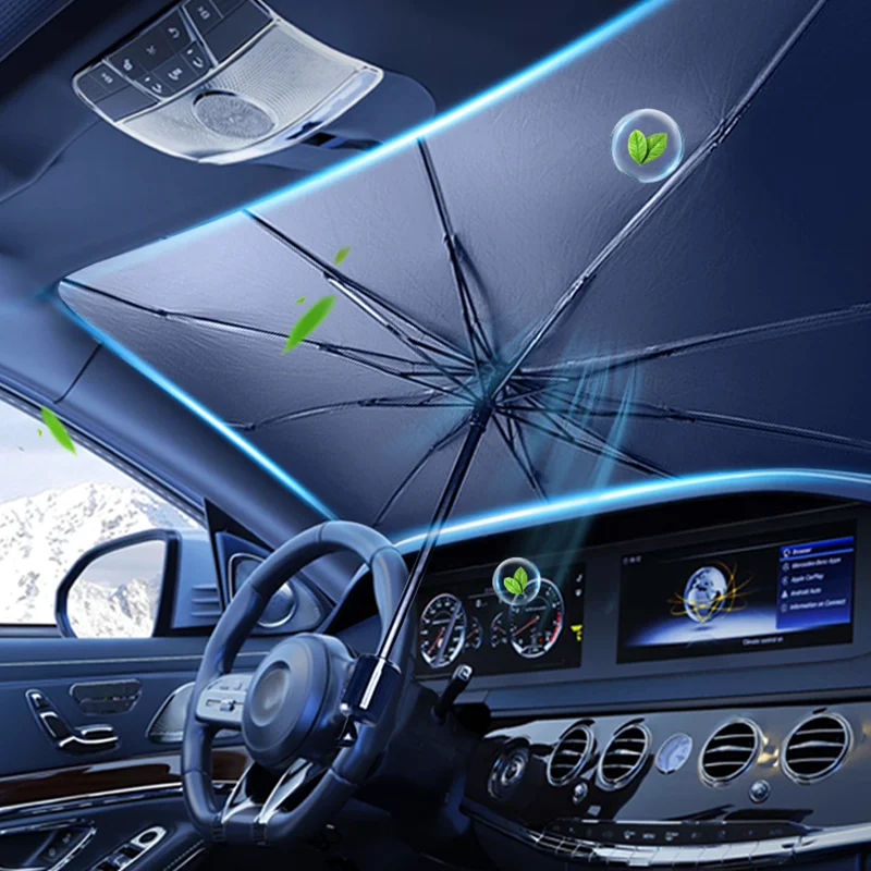 Shading rate 99.9% automatic protector parasol auto front window car sunshade umbrella
