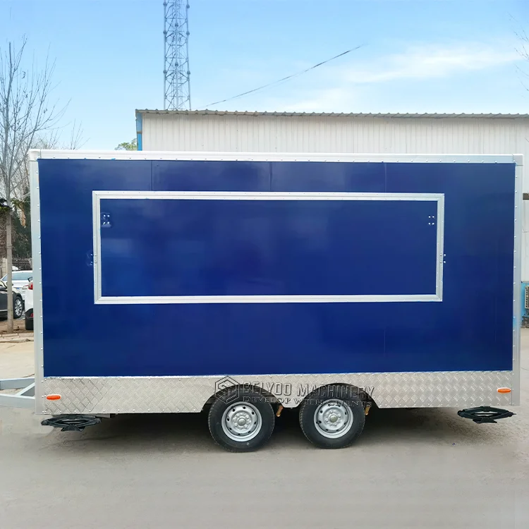 Custom Food Stall Fast Food Carts Coffee Trailer Taco Truck Pizza Van Mobile Bar Concession Food Trailer Foodtruck