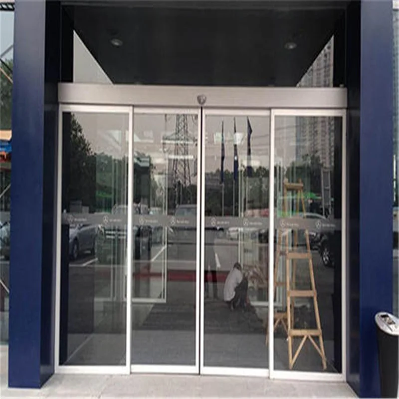 Wholesale Single opening glass automatic door with frame glass induction door automatic translation door system