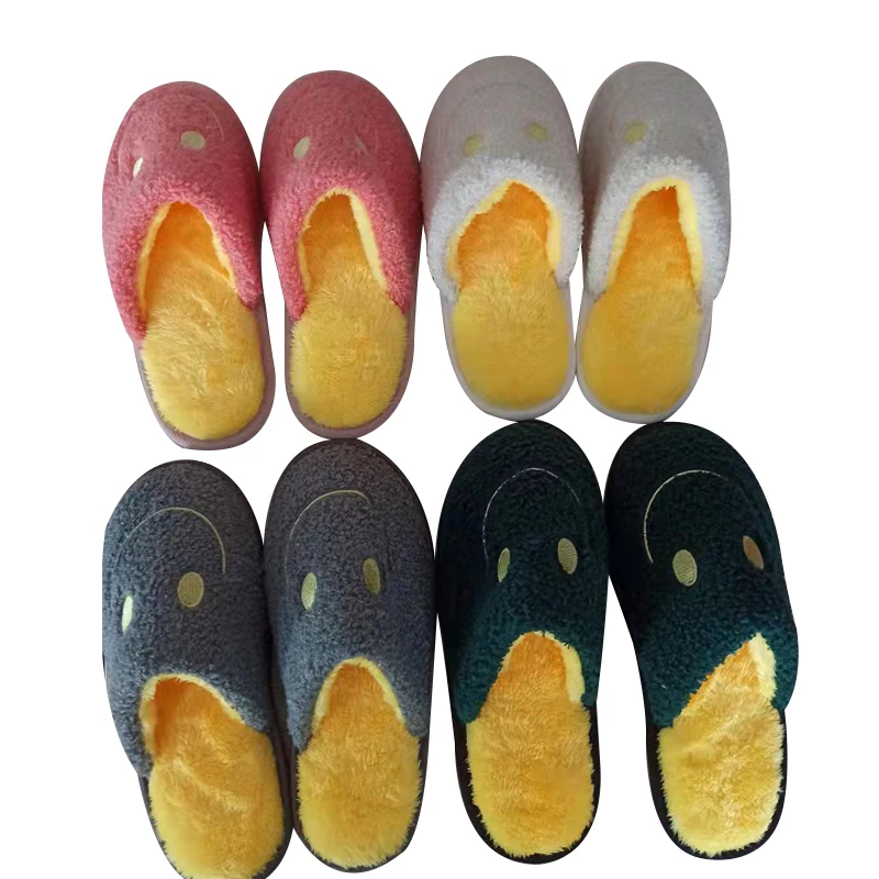 Wholesale plush Pumpkin slippers one size fur bedroom animal indoor house  slipper Pumpkin  slipper