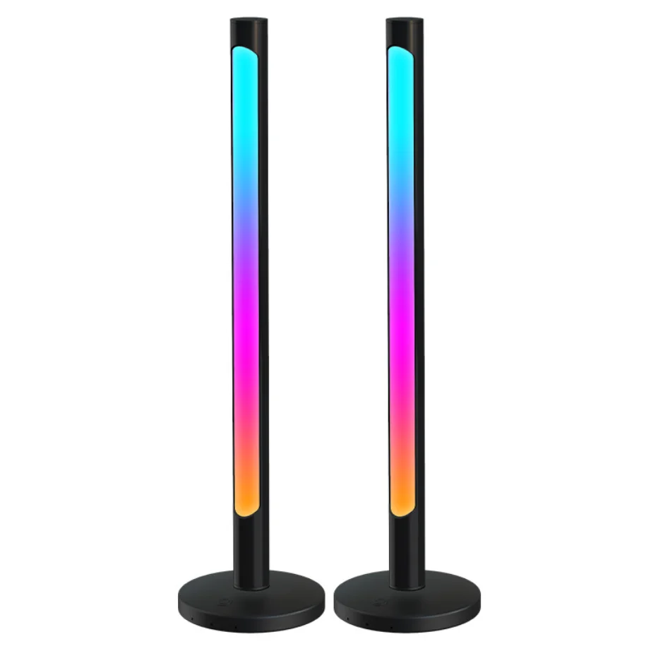 Светодиодные настольные лампы с управлением через приложение, RGB, с регулируемой яркостью, умный уровень звукоснимателя, светильник для спальни, уровень ритма, дистанционное управление, музыкальный светильник