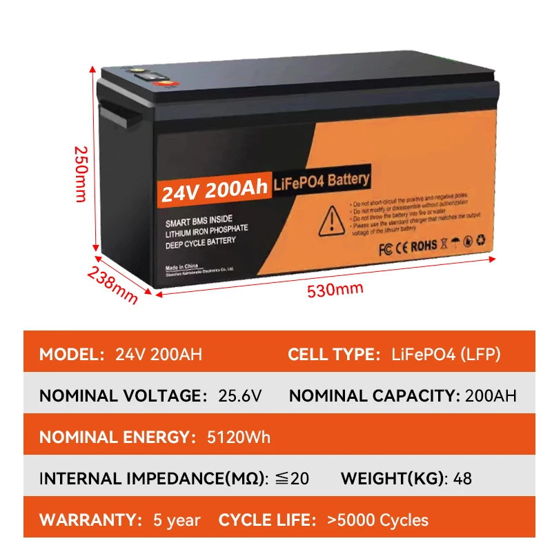 12v 24v 36v 48v100ah 200ah 230ah 280ah 300ah литий-железо-фосфатная аккумуляторная батарея Lifepo4 с BMS