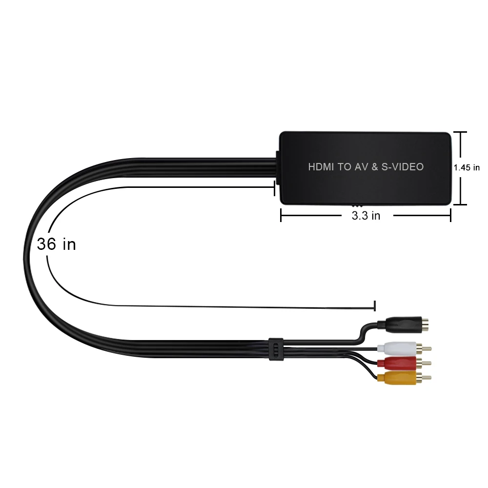 HDMI to AV Composite S-Video and audio Converter Adapter Cable