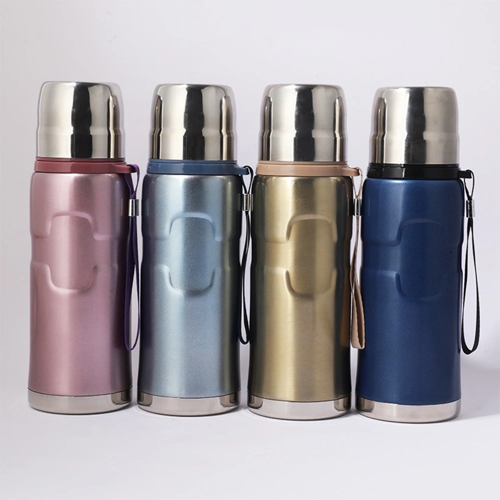 
500 750ml Stainless Steel Thermos Vacuum Insulated Flask With Cup 