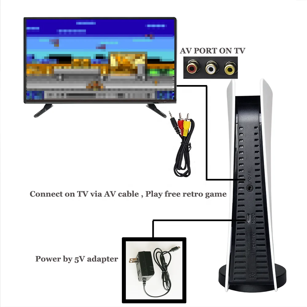 8 Bit TV Handheld Game Player Built in 200 Games Video Game Console Retro Console Support Two Players AV Output
