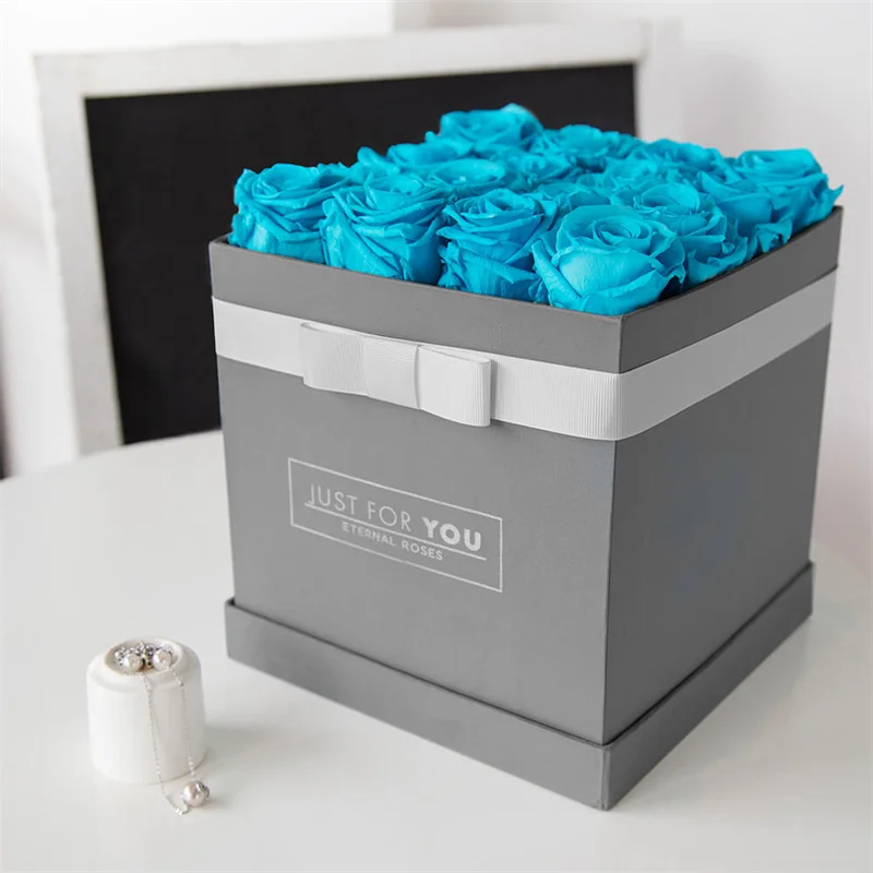 Wholesale Carton Paper Custom Print Floristry Waterproof Cardboard Cap Rose Packaging Square Flower Hat Boxes For Flowers