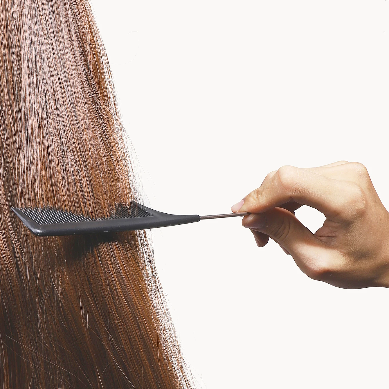 Special salon carbon fiber pointed tail comb high temperature resistant non deformable hair cutting  dry wet anti-static comb