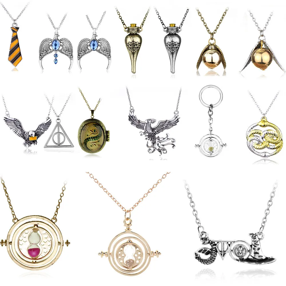 magical witchcraft wicca harry school potter necklace jewelry pendant time turner necklace