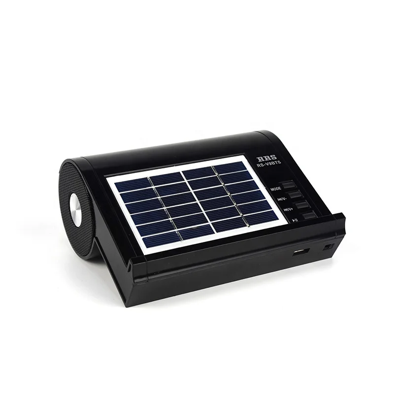 RS-V9BTS fm am radio blueteeth speaker with solar panel
