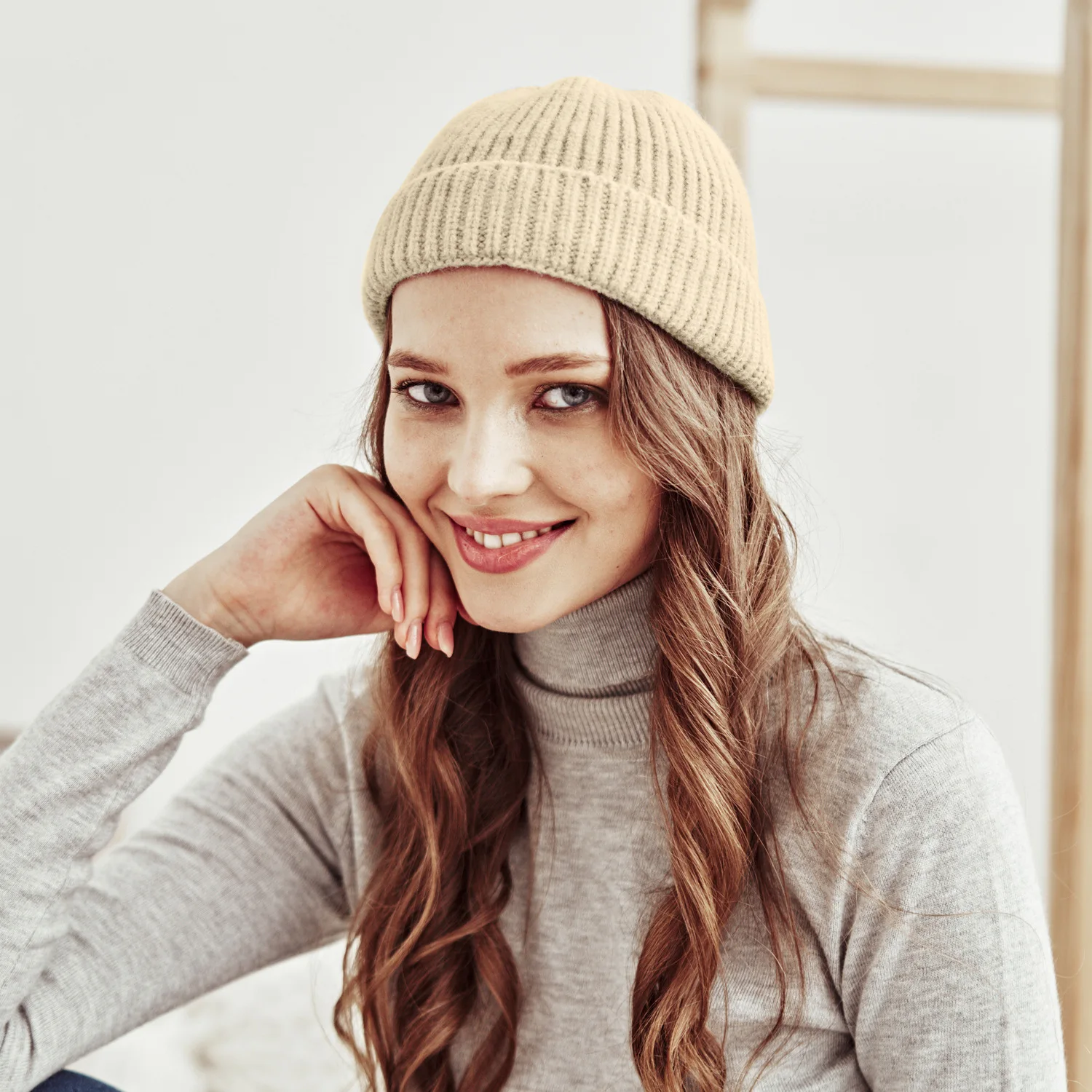 Wholesale Custom Knitted Hats Embroidered Logo Warm Plain Winter Hat