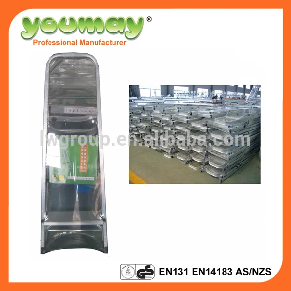 EN131 Approved Factory Supply Multipurpose Aluminum Folding Ladder 5 Step Aluminum Ladder