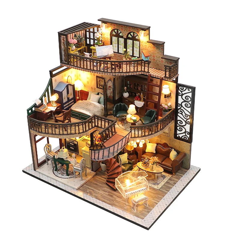 Hongda M2132 Dream Building Pavilion миниатюрный кукольный домик для девочек