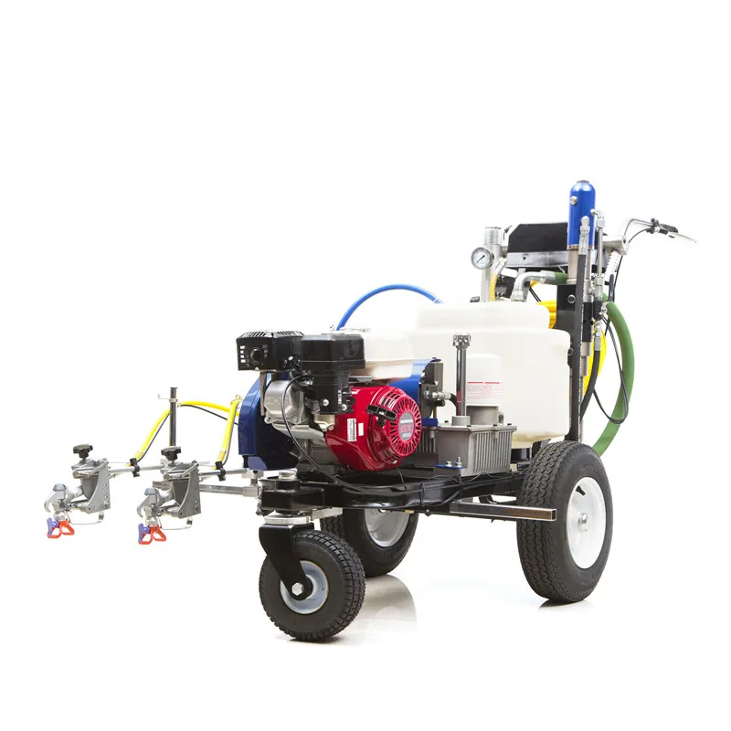 Airless Line Striper Simple guide mark system with two guns road marking machine