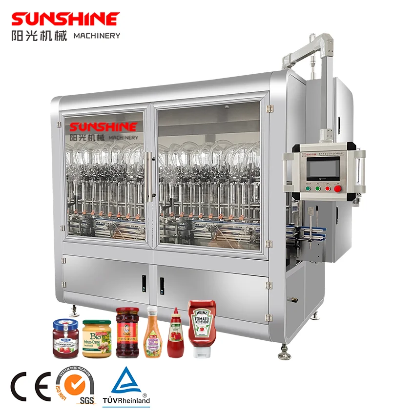 Full automatic bottle mayonnaise soy mushroom sauce filling machine production line