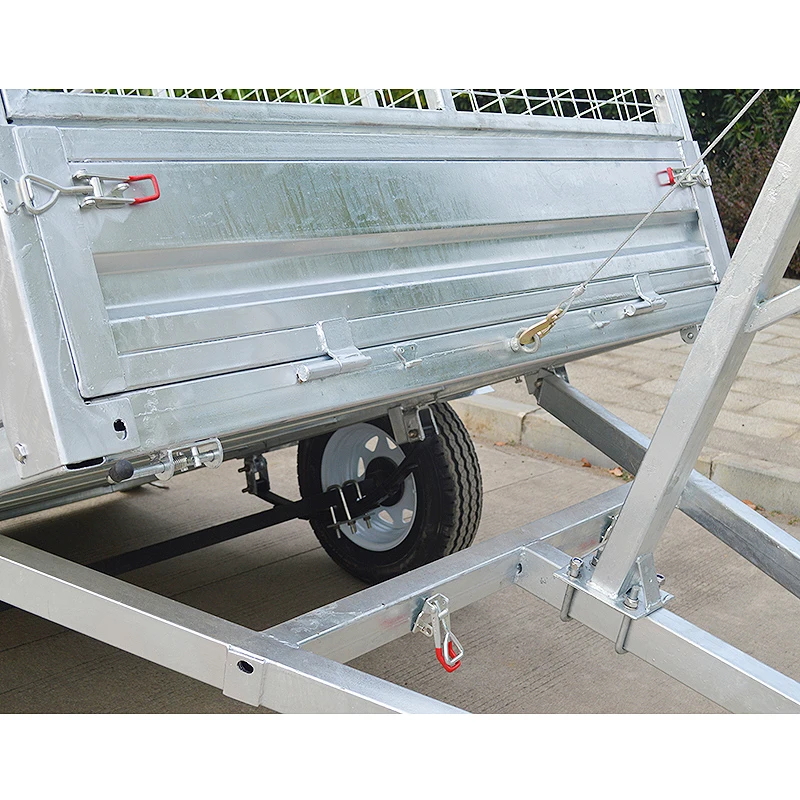 
GINO 4x4 Utility Single Axle Trailers Bolted for Fast Food Sales Equipped 