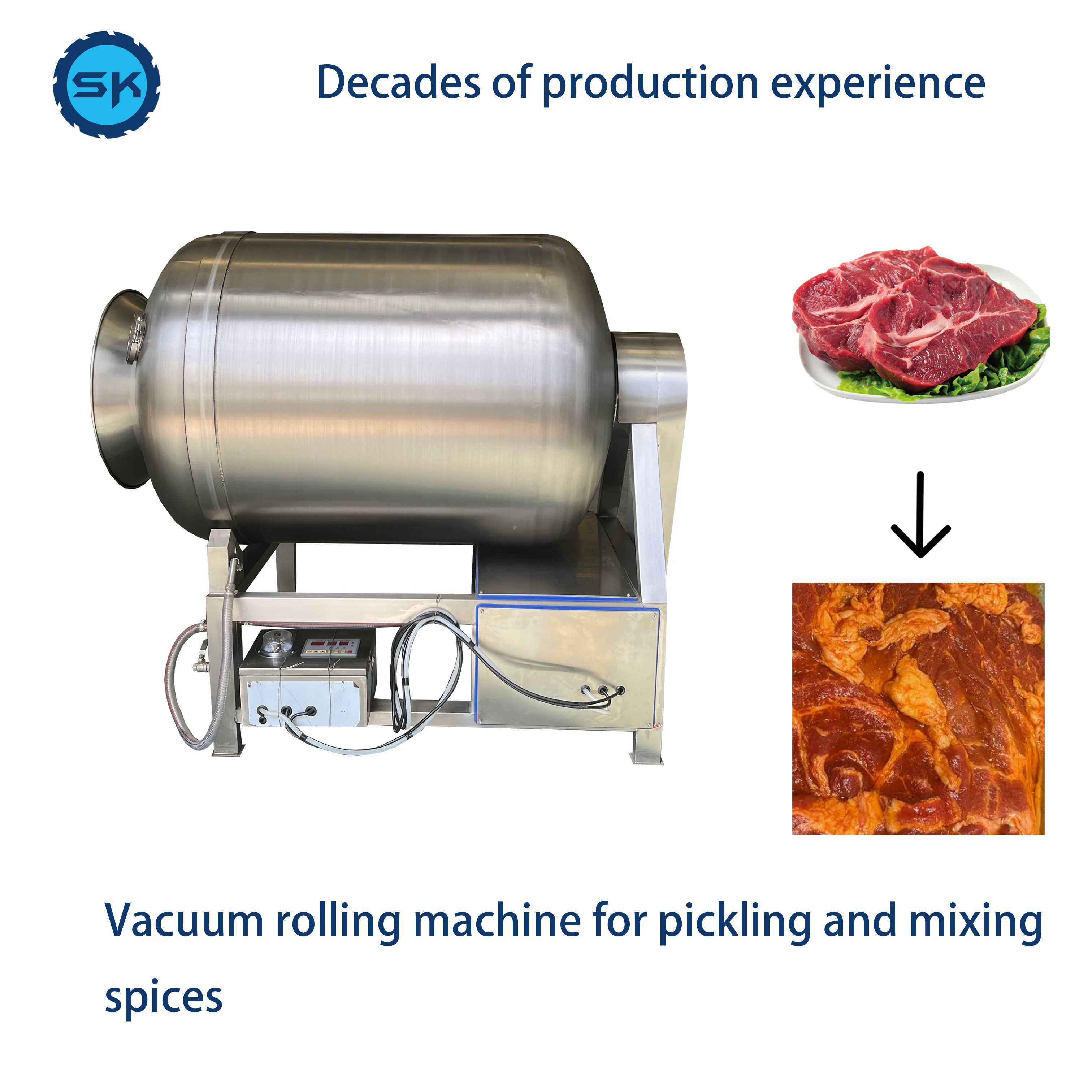 Intelligent Control Stainless Steel Vacuum Tumbler Marinating Machine Vacuum Tumbler Marinator