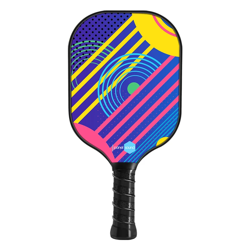 PS-006 Pickleball paddle racket bat PP Honeycomb core custom UV printing silicone ring 12mm pickleball paddle