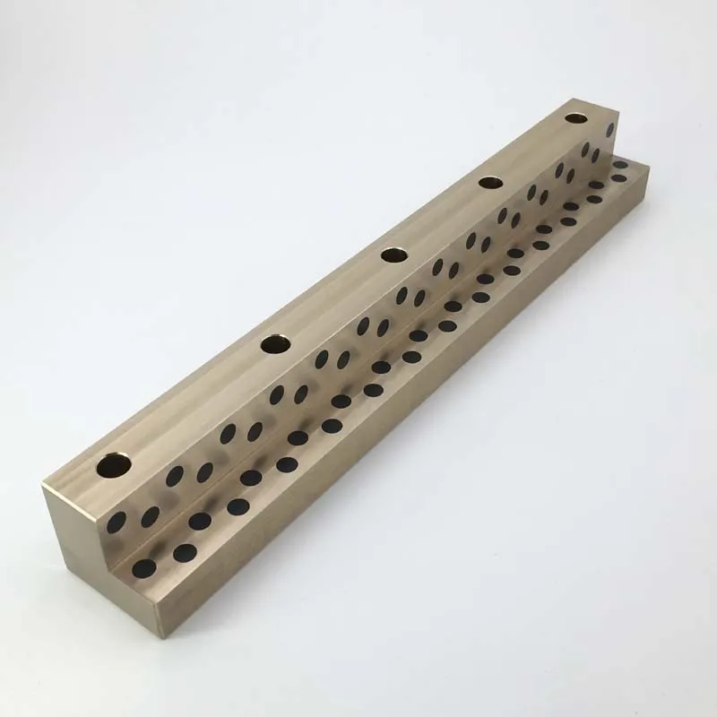 Supply high-strength wear-resistant brass sliding plate CuZn25Al6Fe3Mn3, #500SLP copper guide rail, can be customized