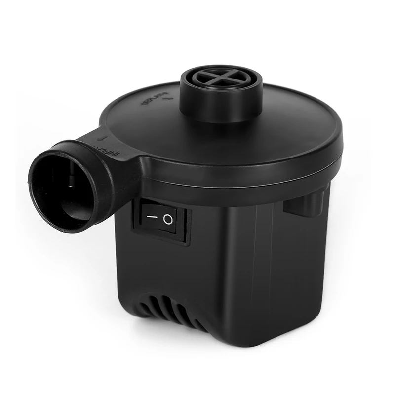 Portable Electric Air Pump With European Adapter Air Mattress Pump Quick Fill With 3 Nozzles For Swimming Ring And Pool