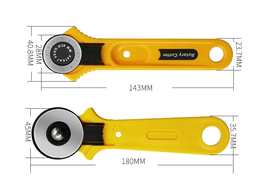 28mm/45mm Cloth Rotary Roller Cutter Fabric Cutting Tool Leather Paper Vinyl strips Rotary Cutter Sewing Tools