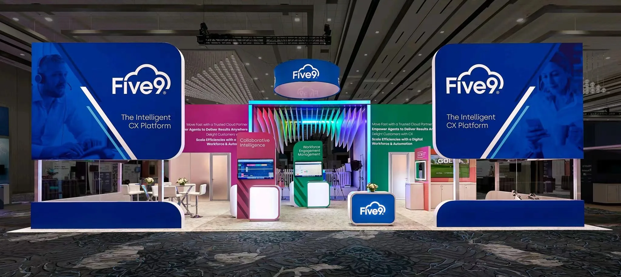 Exhibitor Searching The Most for AHR Expo Trade Show Booth Floor or Wall Space LED Lighting Layout