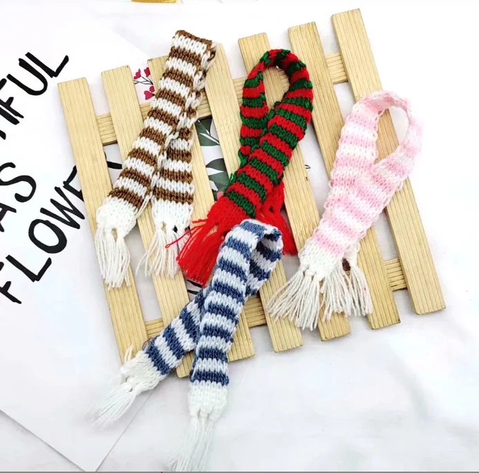 Mini Christmas Scarf Color Christmas Scarf Christmas Doll Wine Bottle Ceramic Decoration