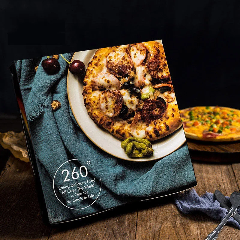 33x33 Pizza Box Food Packaging Recycle Carton Takeaway Packaging Paper Box  Corrugated Pizza Box Custom Printed