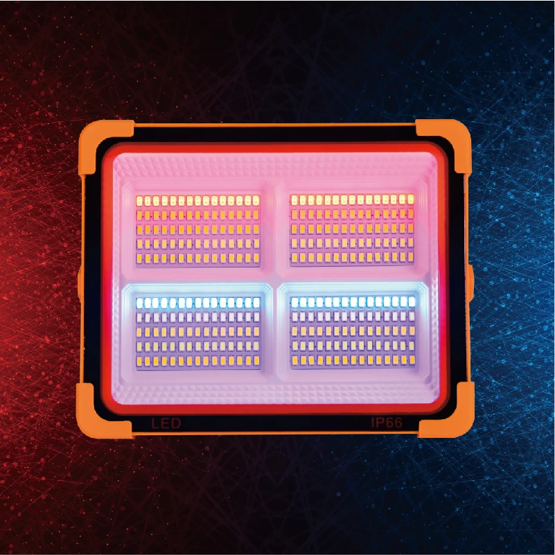 Hot Selling Solar Emergency Flood Lamp 300w 20000mah Outdoor Portable Led Work Lights 5000lm Solar Panel Rechargeable Solar Camp