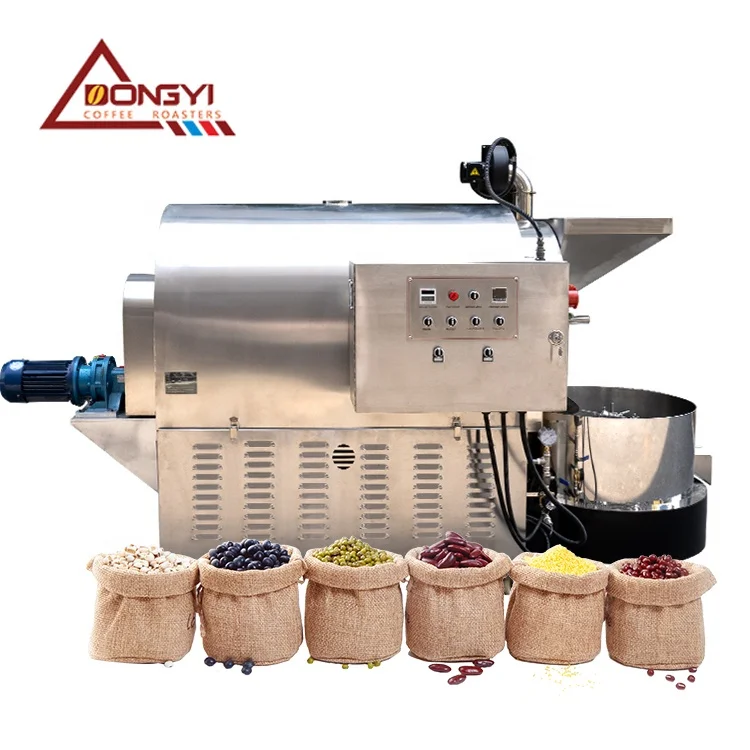 30kg 50KG 100KG commercial  306 stainless steel Peanuts Melon seeds soybeans roasting machine electric/gas heating