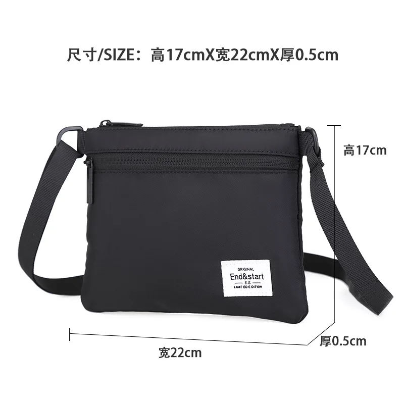 2022 New trendy sling small shoulder bags wholesales simple man cross body purse custom logo mini nylon crossbody bag for men