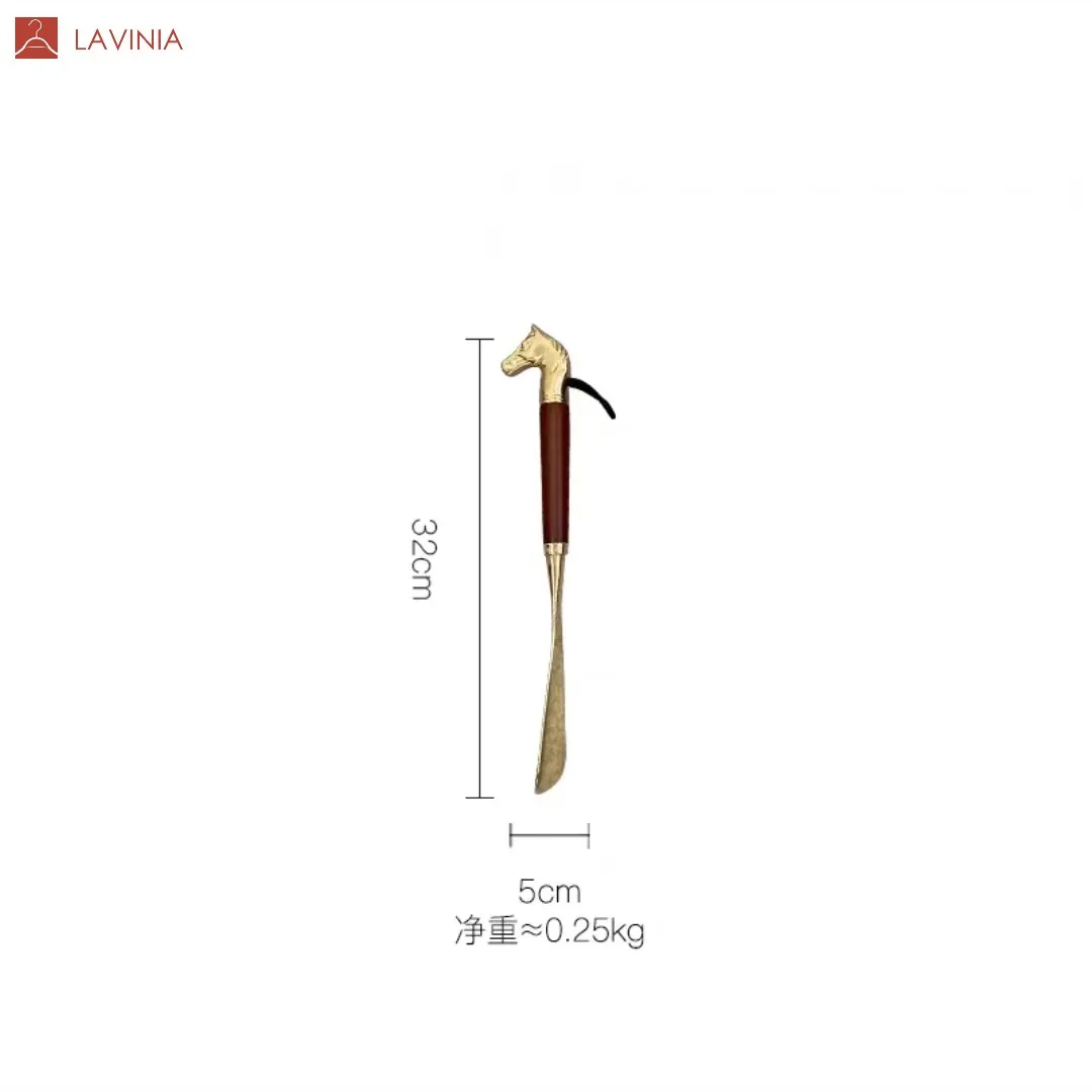 Lavinia Premium Long Metal Shoe Horn Metal Heavy Duty Stainless Steel Shoehorn