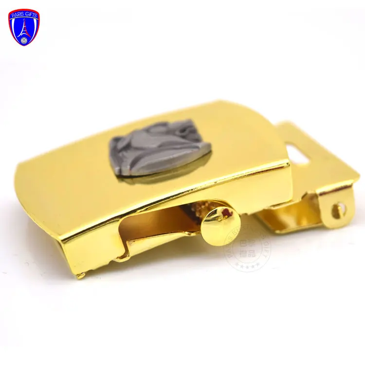 France Custom 3D Lion logo men women belt buckle gold plain cowboy belt buckle