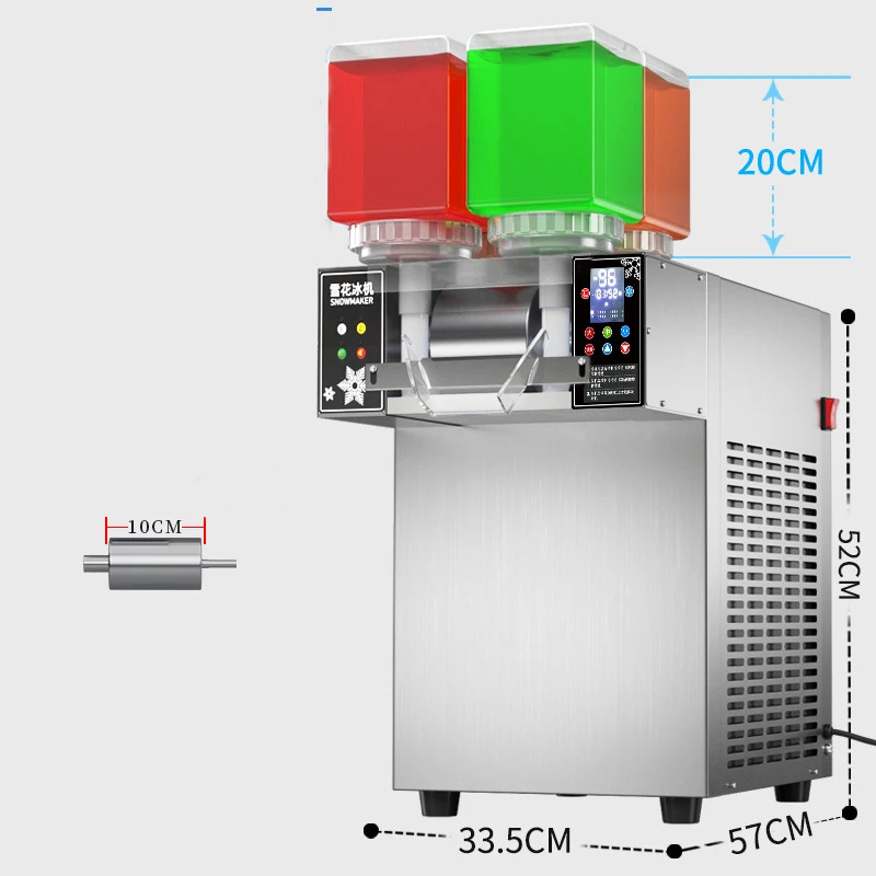 Air Cooling Milk Ice Making Machine 180KG/Day Capacity Touch Screen Snowflake Ice Machine