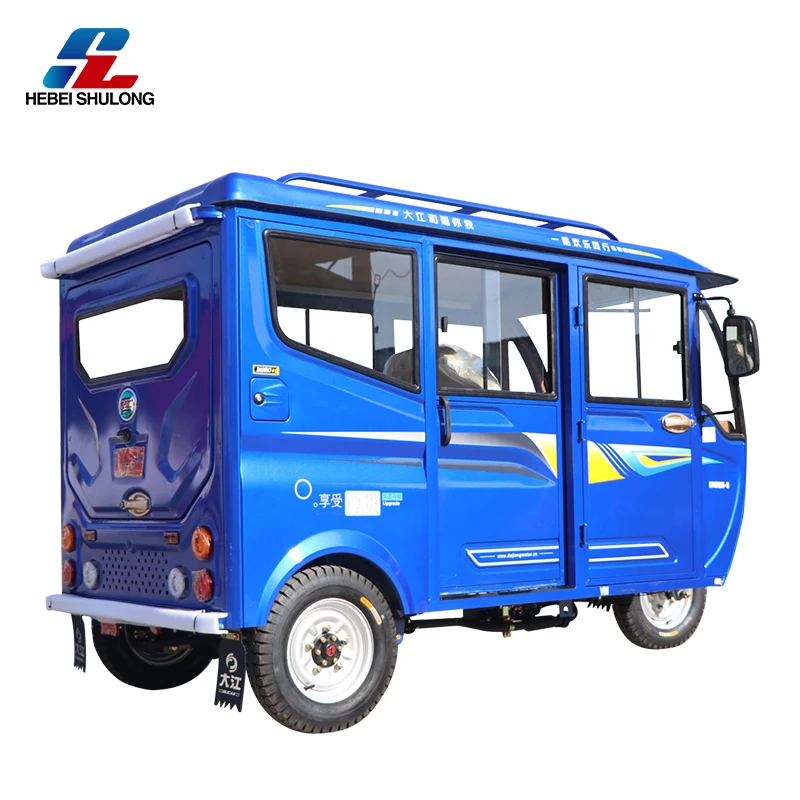 6 person passenger high quality gasoline motorized tricycles for taxi