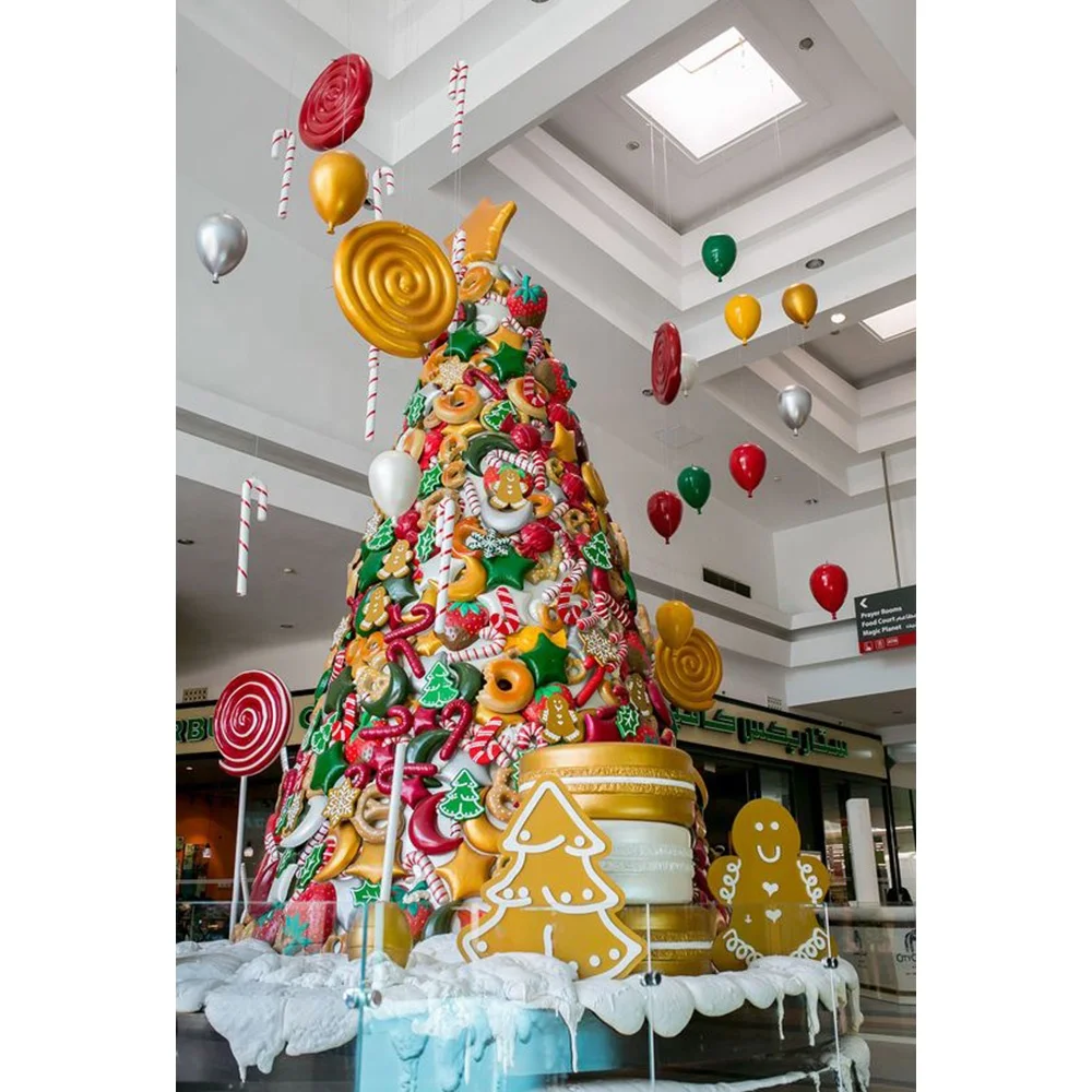 Large Outdoor Christmas Candy Light 3D Motif Festival Decoration Waterproof Candy String Lights