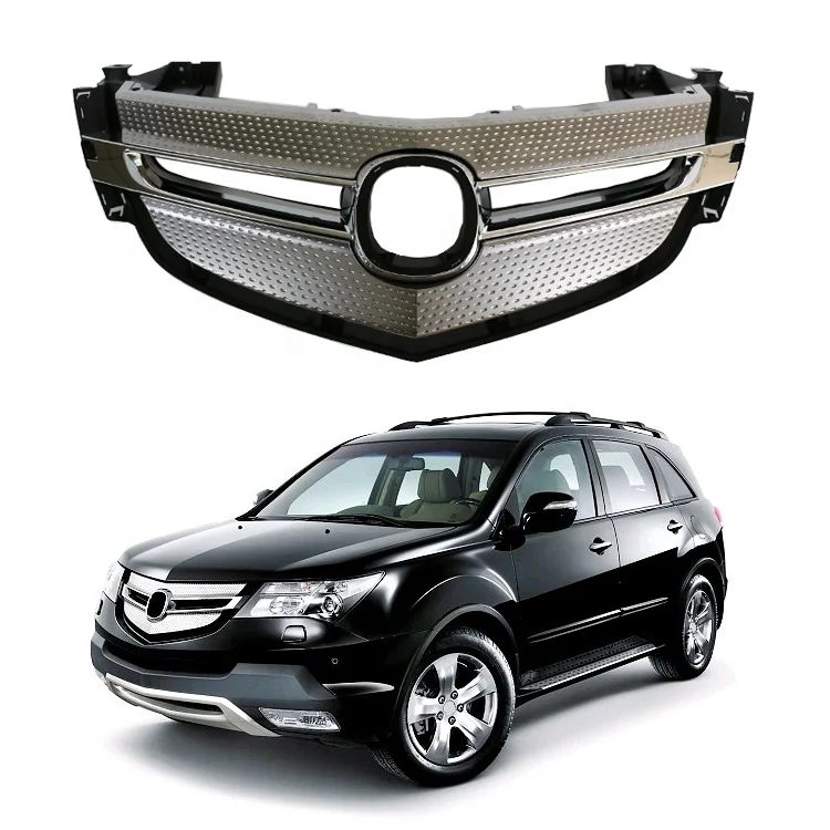 
Factory High Quality Brand New Custom Plastic Billet silver metal Front Bumper Rhombic Grille For Honda Acura MDX 2007-2009 