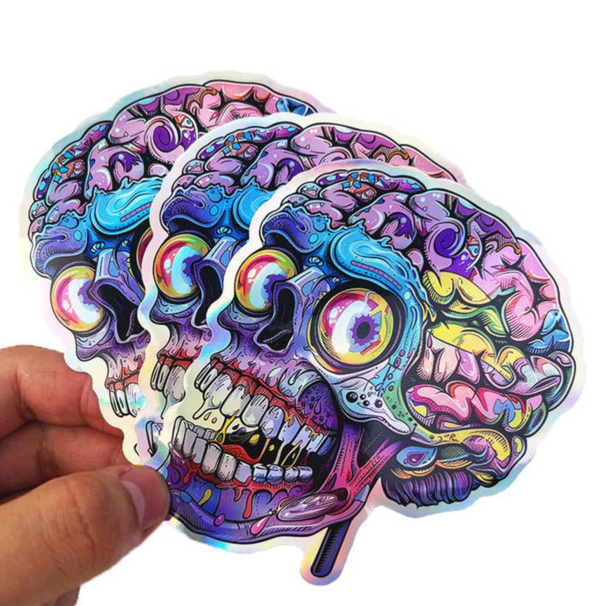 Custom Logo Car Motorcycle Paper Waterproof Decorative Cartoon Sticker Vinyl Self-adhesive Stickers Creator With Logo